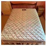 Full Simmons Beautyrest Mattress with Headboard & Small Dresser Mixed Lot