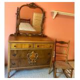 Dresser With Mirror & Rocking Chair