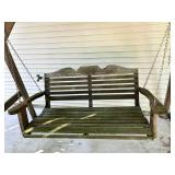 Wooden Porch Swing With Frame