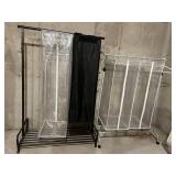 Pair of Garment Racks With Hanging Storage