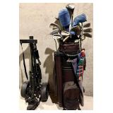 Datrek Golf Bag, Pull Cart & Mixed Clubs Mixed Lot