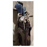 Datrek Golf Bag, Pull Cart & Mixed Clubs Mixed Lot