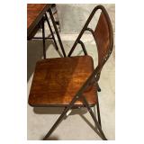 Folding Table & 4 Chairs Dining Set