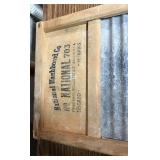 Vintage National Washboard Co. No. 703 Lingerie Washboard & Wooden Lamp Mixed Lot