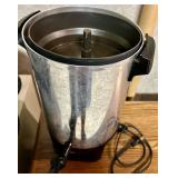West Bend Beverage Urn & Speckled Enamel Stock Pot Mixed Lot