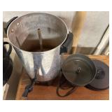 West Bend Beverage Urn & Speckled Enamel Stock Pot Mixed Lot