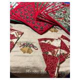 Mixed Christmas Linens & Handmade Pieces