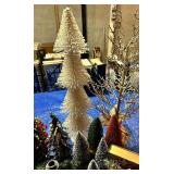 Assorted Holiday Tabletop Trees & Seasonal Decor Mixed Lot