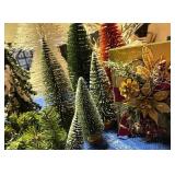 Assorted Holiday Tabletop Trees & Seasonal Decor Mixed Lot