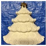 Christmas Decor Mixed Lot - Tiered Tray, Candle Holder & Trees