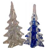 Glass Christmas Tree Decor Set of 2 including Merrill
