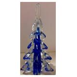 Glass Christmas Tree Decor Set of 2 including Merrill