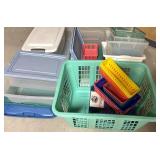 Mixed Plastic Storage Bins & Baskets