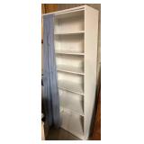 White Bookcase With Curtain
