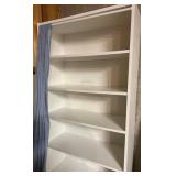White Bookcase With Curtain