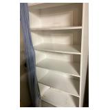 White Bookcase With Curtain