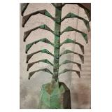 Metal Fish Skeleton Hanging Sculpture