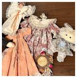 Handmade Cloth Doll Mixed Lot & Accessories