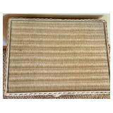 Henry Link Wicker Twin Trundle Bed & Table Mixed Lot