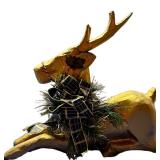 Christmas Reindeer Decor, Santa Tray & Holiday Plates Mixed Lot