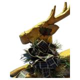 Christmas Reindeer Decor, Santa Tray & Holiday Plates Mixed Lot