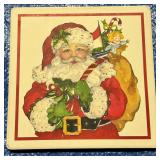Christmas Reindeer Decor, Santa Tray & Holiday Plates Mixed Lot