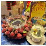 Christmas Holiday Decor Mixed Lot With Waterford Ornament