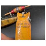 Vintage Heddon, South Bend & Injured Minnow Fishing Lure Mixed Lot (5)
