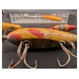 Vintage Heddon, South Bend & Injured Minnow Fishing Lure Mixed Lot (5)