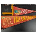 Winnipeg Man, Grand Canyon & Falcon Lake Souvenir Pennants Mixed Lot