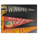 Winnipeg Man, Grand Canyon & Falcon Lake Souvenir Pennants Mixed Lot