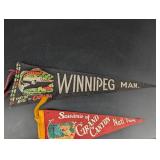 Winnipeg Man, Grand Canyon & Falcon Lake Souvenir Pennants Mixed Lot