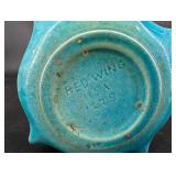 Red Wing Turquoise Crackle Glaze Ceramic Vase