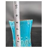 Red Wing Turquoise Crackle Glaze Ceramic Vase