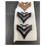 Metal Chevron Insignia Pins (Lot of 6)