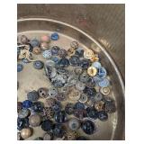 Mixed Lot Decorative Buttons in Tin