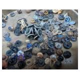 Mixed Lot Decorative Buttons in Tin