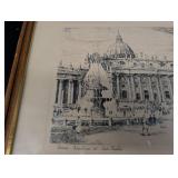 Framed Rome Basilica Di San Pietro Architectural Print