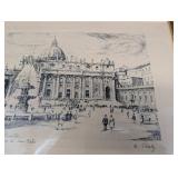 Framed Rome Basilica Di San Pietro Architectural Print