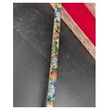 Cloisonne Floral Cane Handle Set in Box (3 Pieces)