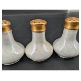 Iridescent Porcelain Salt Shakers (Lot of 4)