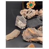 Mixed Mineral Specimen Lot With Storage Box