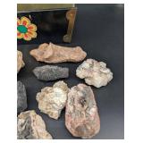 Mixed Mineral Specimen Lot With Storage Box