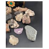 Mixed Mineral Specimen Lot With Storage Box