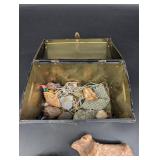Mixed Mineral Specimen Lot With Storage Box