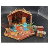 Troll House Miniature Playset With Figures & Furniture