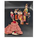 Handmade Cloth Doll Mixed Lot (7)