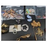 Vintage Costume Jewelry Mixed Lot With Organizers