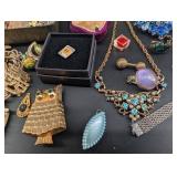Mixed Lot Vintage Costume Jewelry With Cazadores Box