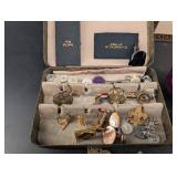 Mixed Lot Vintage Costume Jewelry With Cazadores Box